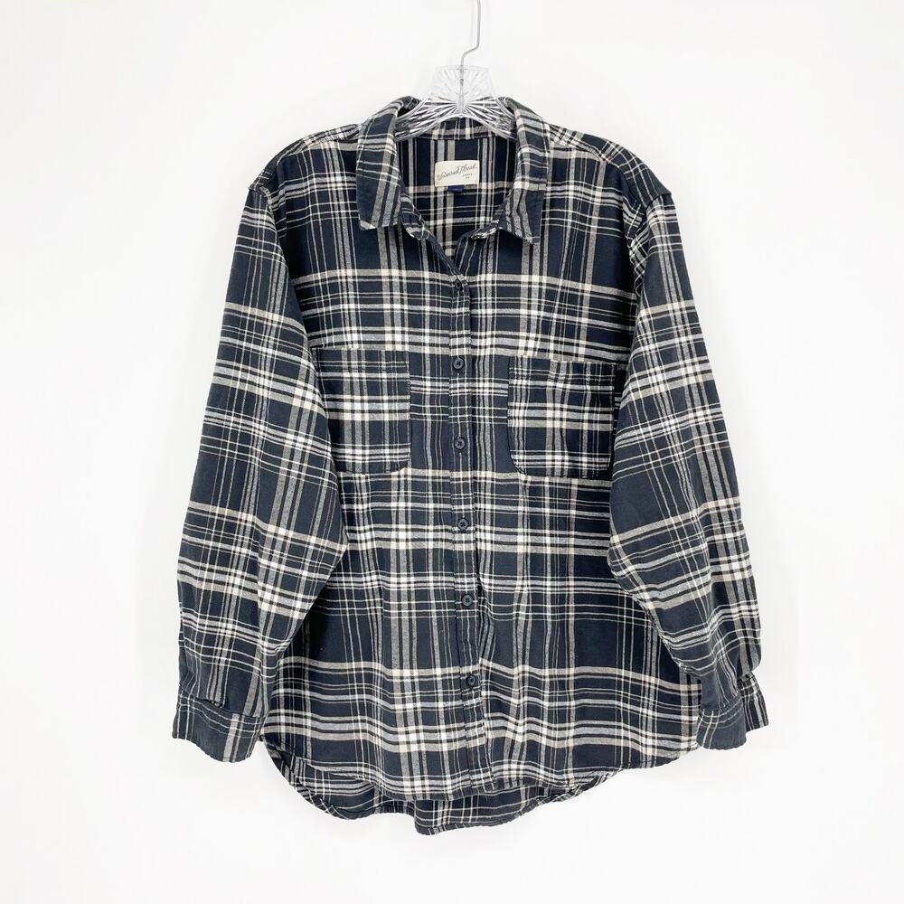 Universal Thread Long Sleeve Button-Up Plaid Top Size XXL